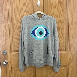 Lauren Moshi Raya painted evil eye hoodie women’s large